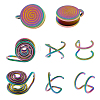 8Pcs 4 Styles Stainless Steel Cuff Earrings EJEW-HS0001-10MC-1