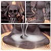 3Pcs 3 Style Ceramic Skull Backflow Incense Burner Smoke Waterfall Incense Holder JX842A-5