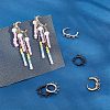 Unicraftale 6 Pairs 3 Colors 304 Stainless Steel Hoop Earring Findings STAS-UN0039-25-3