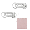 925 Sterling Silver Spring Gate Rings PALLOY-DR00008-1