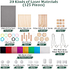 BENECREAT DIY Sublimation Blank Geometry Pet Tag Pendant Necklace Making Findings Kit DIY-BC0005-31-2