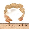 304 Stainless Steel Enamel Cuff Open Bangles for Women BJEW-F542-01G-03-5