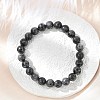 Natural Larvikite Beads Stretch Bracelets BJEW-F380-01-B14-3