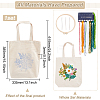 DIY Flower Pattern Tote Bag Embroidery Making Kit DIY-WH0349-21A-2