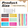 7Pcs 7 Colors Rectangle PVC Luggage Tag AJEW-LP0010-89-2