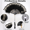 Plastic & Feather Fan Staves Design AJEW-WH20064-47A-5
