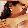 5 Pairs 5 Colors Alloy Stud Earring Findings PALLOY-AR0001-18-3