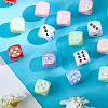 40Pcs UV Plating Rainbow Iridescent Acrylic Enamel Beads SACR-PA0001-03-7