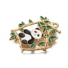 Rack Plating Panda Theme Alloy Enamel Pendants ENAM-S021-08G-D-2