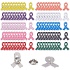 100Pcs 3 Styles Breast Cancer Awareness Pink Ribbon Enamel Pin JEWB-FH0002-53B-1