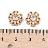 Rack Plating Brass Micro Pave Cubic Zirconia Beads KK-F879-05G-3