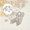 2Pcs Awareness Ribbon Alloy Rhinestone Brooches for for Backpack Clothes JEWB-FH0002-19P-4