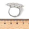 Adjustable 304 Stainless Steel Open Cuff Ring Components STAS-P403-01A-P-3