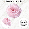 1Pc Flower Polyester Brooches JEWB-CN0001-08C-5