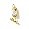 Brass Micro Pave Cubic Zirconia Pendants KK-Z102-01G-02-3