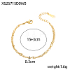 304 Stainless Steel Link Chain Bracelets STAS-OY012-95G-2