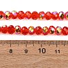 Electroplate Transparent Glass Beads Strands EGLA-A046-01B-01-4