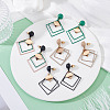 4 Pairs 4 Colors Alloy Dangle Stud Earrings EJEW-ME0001-12-5