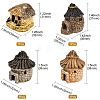 4Pcs 4 Colors Miniature Resin House Display Decorations DJEW-SP0001-17-2