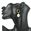 2 Pairs 202 Stainless Steel Hoop Dangle Earrings EJEW-JE07174-2