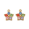 304 Stainless Steel with Rhinestone Pendants SA-CBA49D2-08G-01-1
