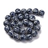 Handmade Blue and White Porcelain Beads Strands PORC-I027-04E-2