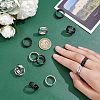 Unicraftale 12Pcs 2 Colors 304 Stainless Steel Finger Ring RJEW-UN0001-18-2