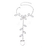 Leaf Alloy Crystal Rhinestone Toe Ring Anklets for Women FS-WGEBB2B-01-5