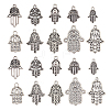 100Pcs 10 Styles Tibetan Style Alloy Pendants TIBEP-CJ0001-56-1