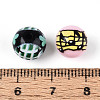 Opaque Printed Acrylic Beads SACR-T035-01M-3