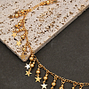 Elegant Brass Round Star Tassel Bib Necklaces for women IM1907-3