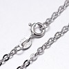 Anti-Tarnish Rhodium Plated 925 Sterling Silver Cable Chains Necklaces NJEW-M157-25C-18-1