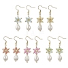 Anti-Tarnish Electroplate Bicone Glass Pearl Teardrop Beads Dangle Earrings EJEW-MZ00765-2