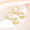 Valentine's Day Heart Brass & Glass Hoop Earrings EJEW-Z164-23G-03-1