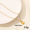 Stainless Steel Moon Sun Chain Necklace Simple Elegant Cool Style RF4782-10-1