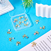 14Pcs 7 Colors Baking Paint Handmade Lampwork Crake Pendants PALLOY-TA00156-5
