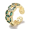 Brass Micro Pave Cubic Zirconia Cuff Rings RJEW-G310-20G-1