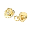 Brass Micro Pave Cubic Zirconia Pendants KK-Z120-20G-2