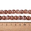 Transparent Half Spray Painted Glass Beads Strands LS-GLAA-Q110-02A-08-4