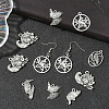48Pcs 6 Styles Tibetan Style Alloy Pendants FIND-SC0019-41-5