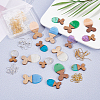 SUPERFINDINGS DIY 8 Pair Fish Resin & Walnut Wood Earring Makings Kit DIY-FH0001-73-5