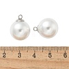 Plastic Imitation Pearl Beads Pendants STAS-Z009-02F-P-3