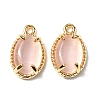 Oval Brass Charms KK-D024-01B-G-1