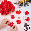 100Pcs Cloth Artificial Flower Head AJEW-GF0013-17A-3