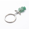 Natural Green Aventurine Angel Pendant Keychain KEYC-JKC00382-05-4