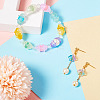 80Pcs 8 Colors Transparent Spray Painted Glass Beads GLAA-BT0001-02-7
