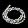 Electroplate Glass Beads Strands EGLA-D030-13-2