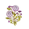 Alloy Purple Enamel Flower Brooch PW-WG57FF9-02-1