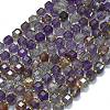 Natural Purper Lodolite Quartz Beads Strands G-K389-A11-01-1