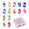 Craftdady 130Pcs 13 Colors Handmade Polymer Clay Charms CLAY-CD0001-10-7